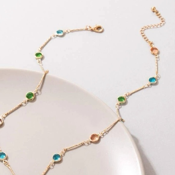 Multicolored Crystal Necklace - Picture 3 of 5